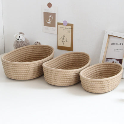Scandinavian Cotton Rope Storage Basket Organizer
